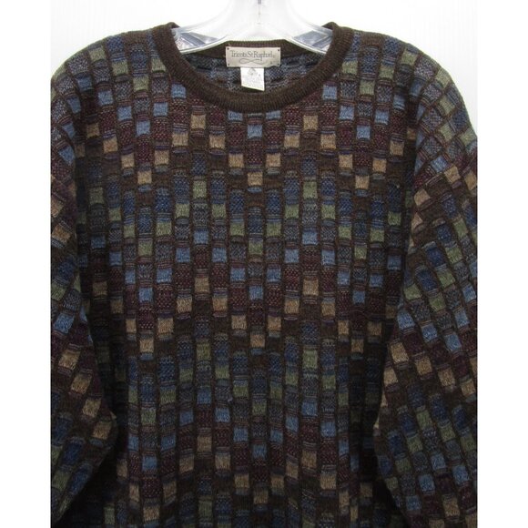 VINTAGE Tricots St Raphael Sweater Large Wool Pullover 3D Knit 90s - Picture 2 of 9